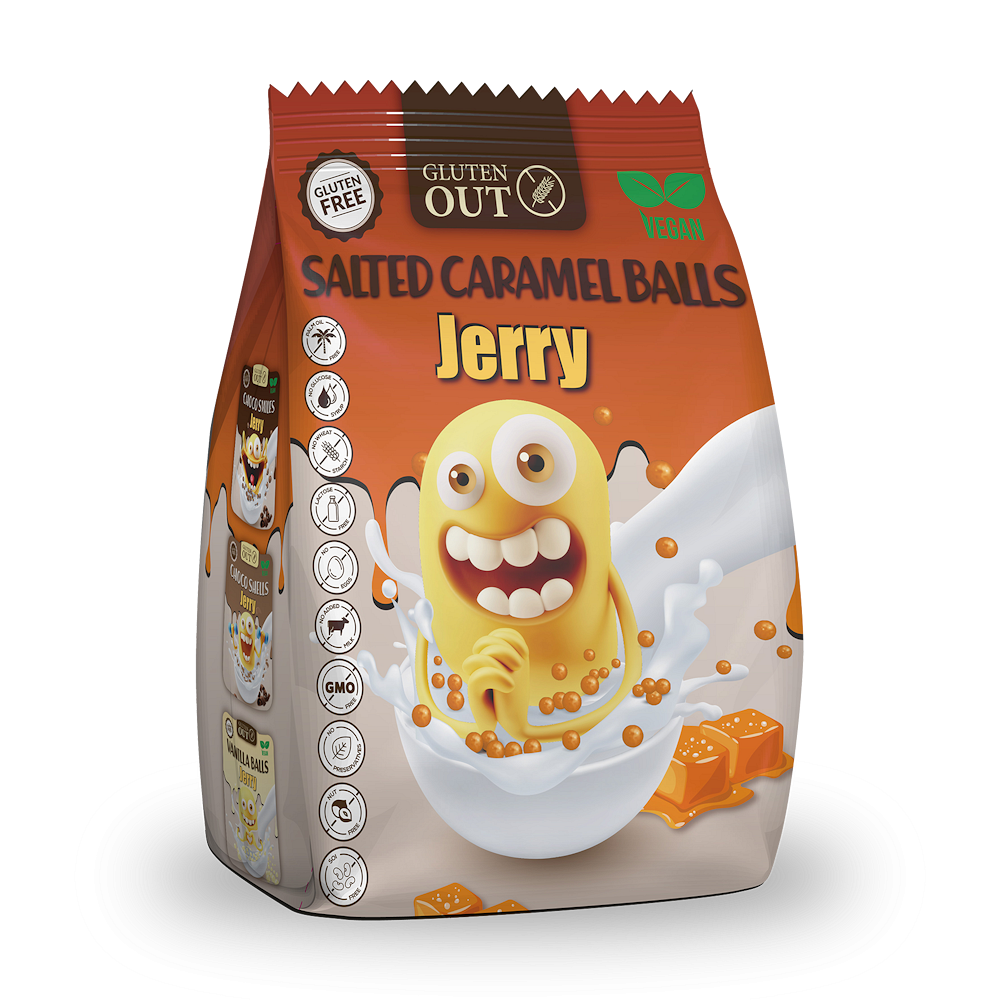 NERANO Snídaňové kuličky slaný karamel 375 g
