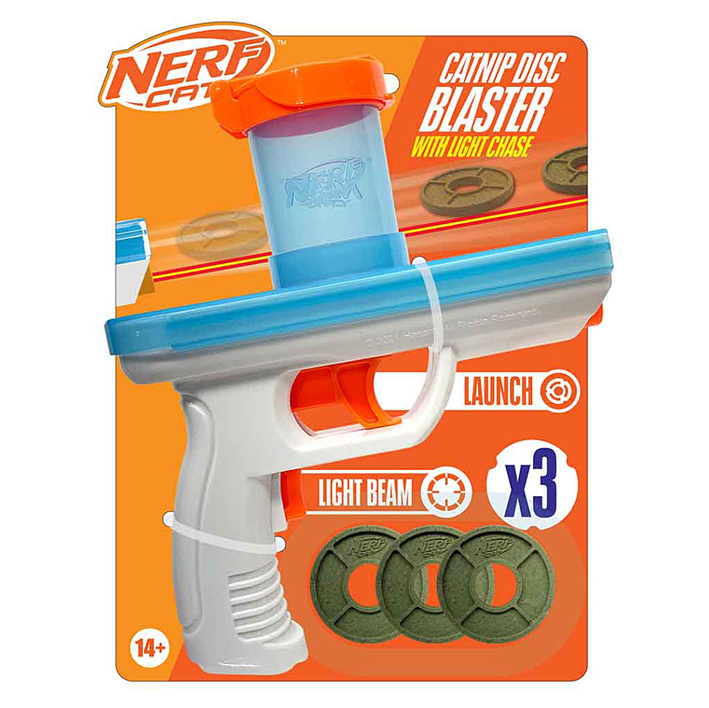 NERF CAT Catnip blaster hračka pro kočky s catnip disky 3 kusy