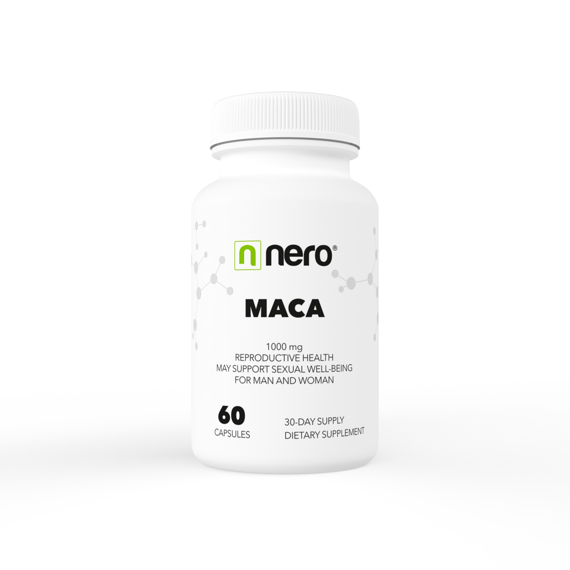 NERO MACA Peruánský ženšen, 1000 mg, 60 kapslí