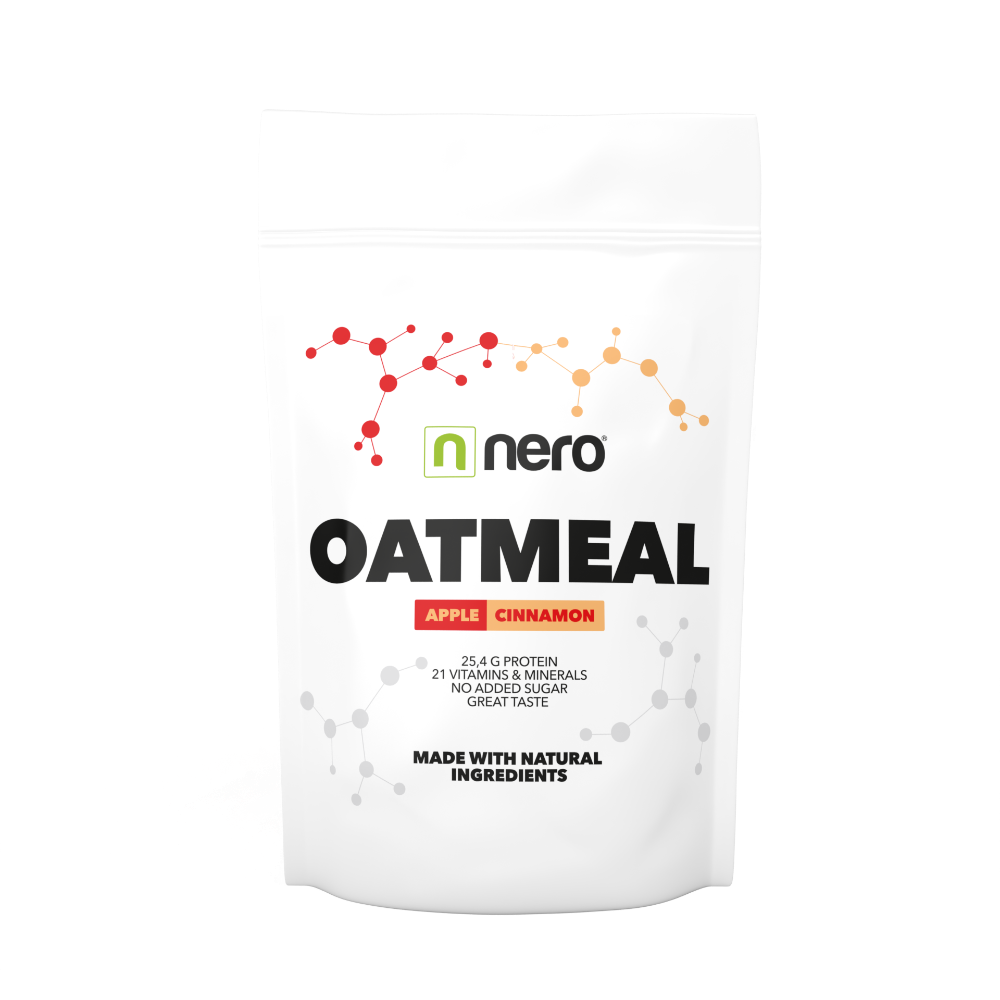 NERO Proteinová instantní ovesná kaše Nero, Jablko & Skořice, 1kg, 20 porcí