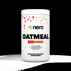 NERO Proteinová instantní ovesná kaše Nero, Jablko & Skořice, 600g, 12 porcí