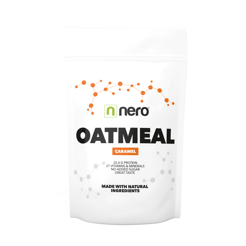 NERO Proteinová instantní ovesná kaše Nero, Karamel, 1kg, 20 porcí