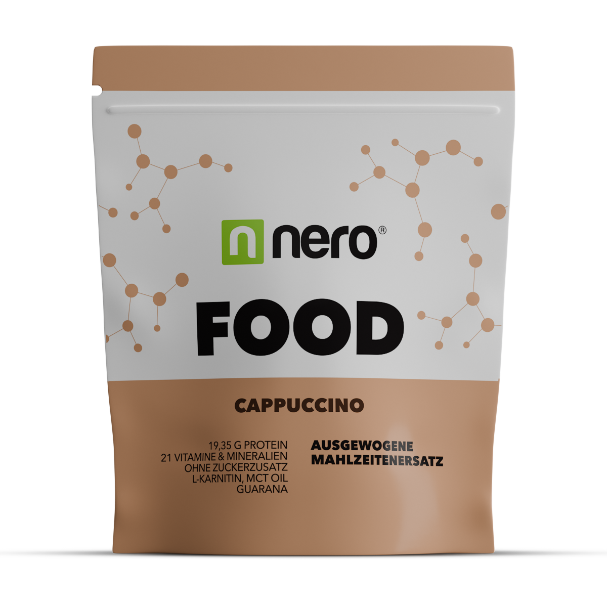 NERO Zdravé dietní jídlo Nero FOOD Cappuccino, 1kg, 33 porcí