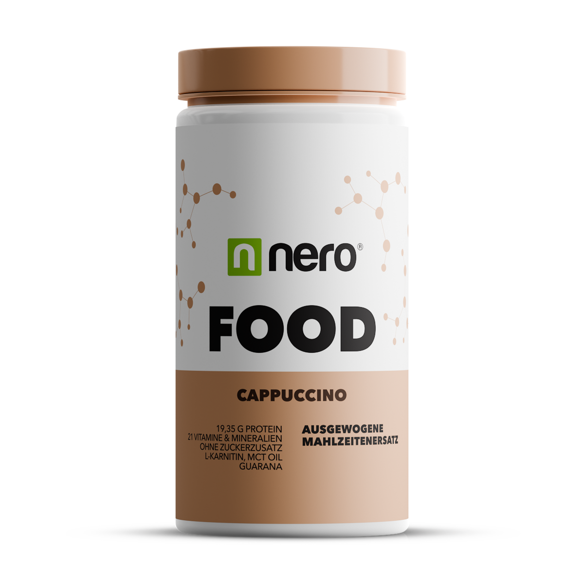 NERO Zdravé dietní jídlo Nero FOOD Cappuccino, 600g, 20 porcí
