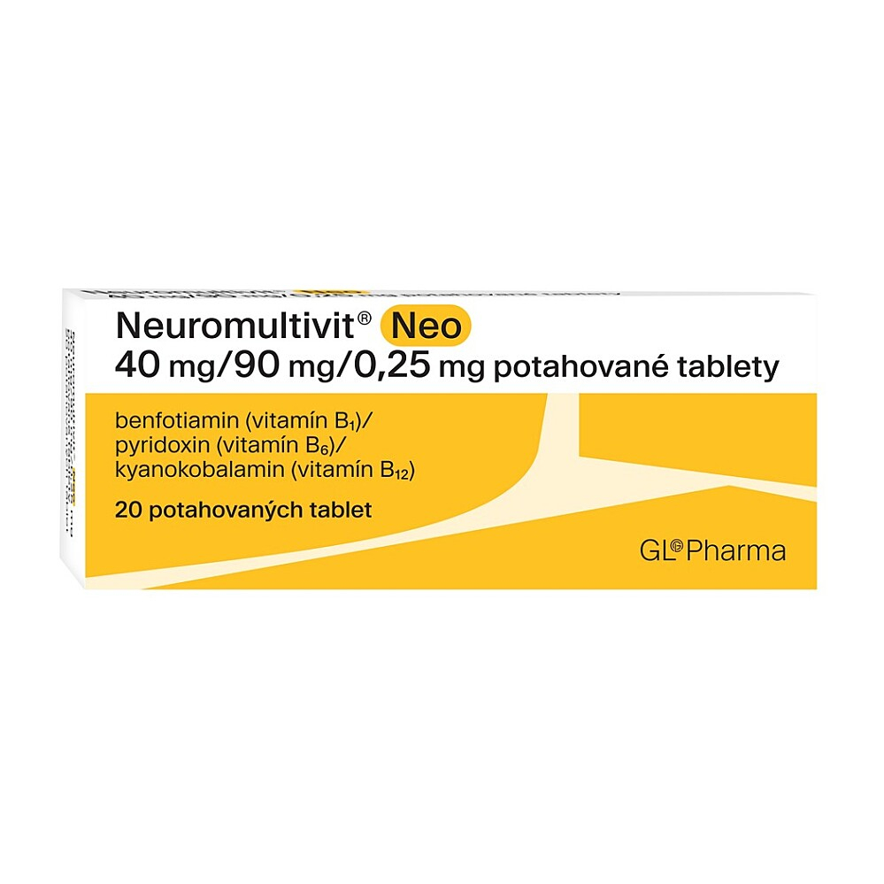 NEUROMULTIVIT Neo 40mg/90mg/0,25mg 20 potahovaných tablet