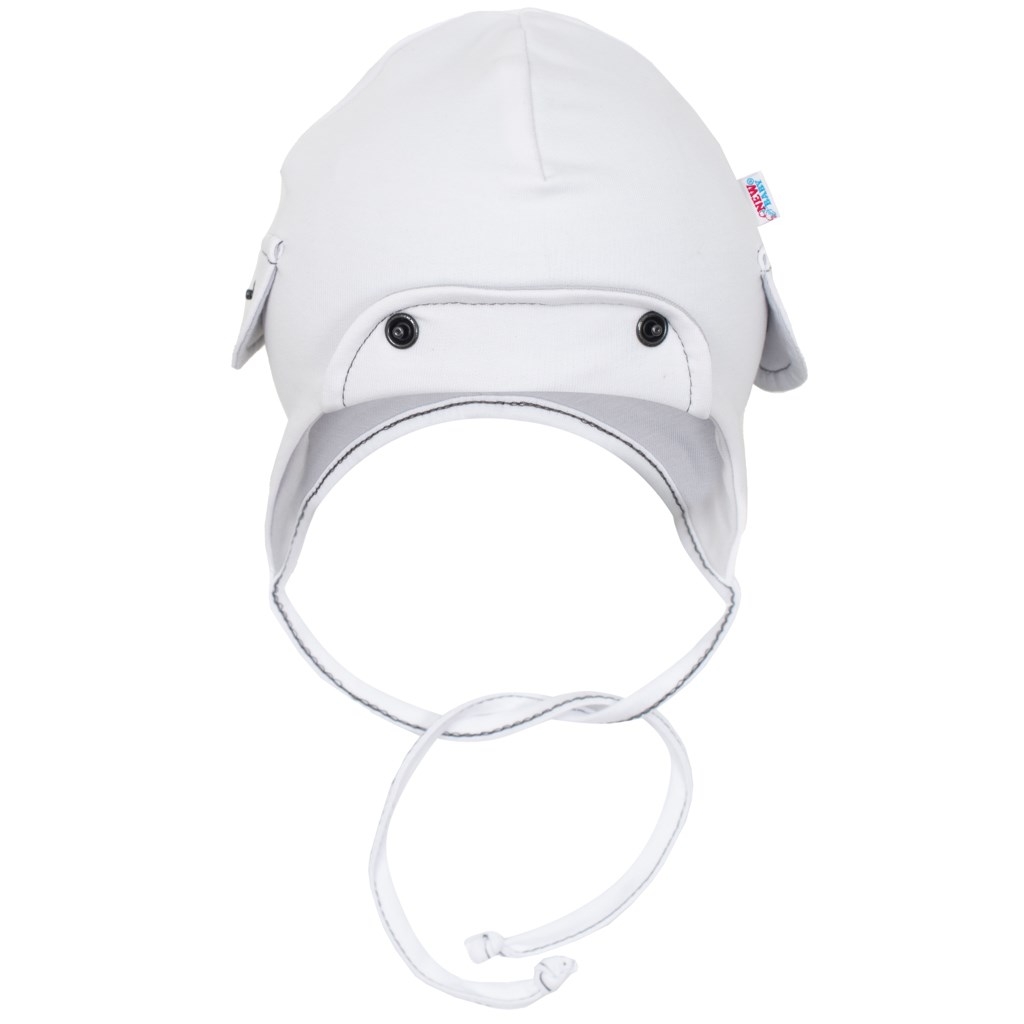 New Baby Jarní kojenecká čepička  Special One bílá, vel. 80 (9-12m)