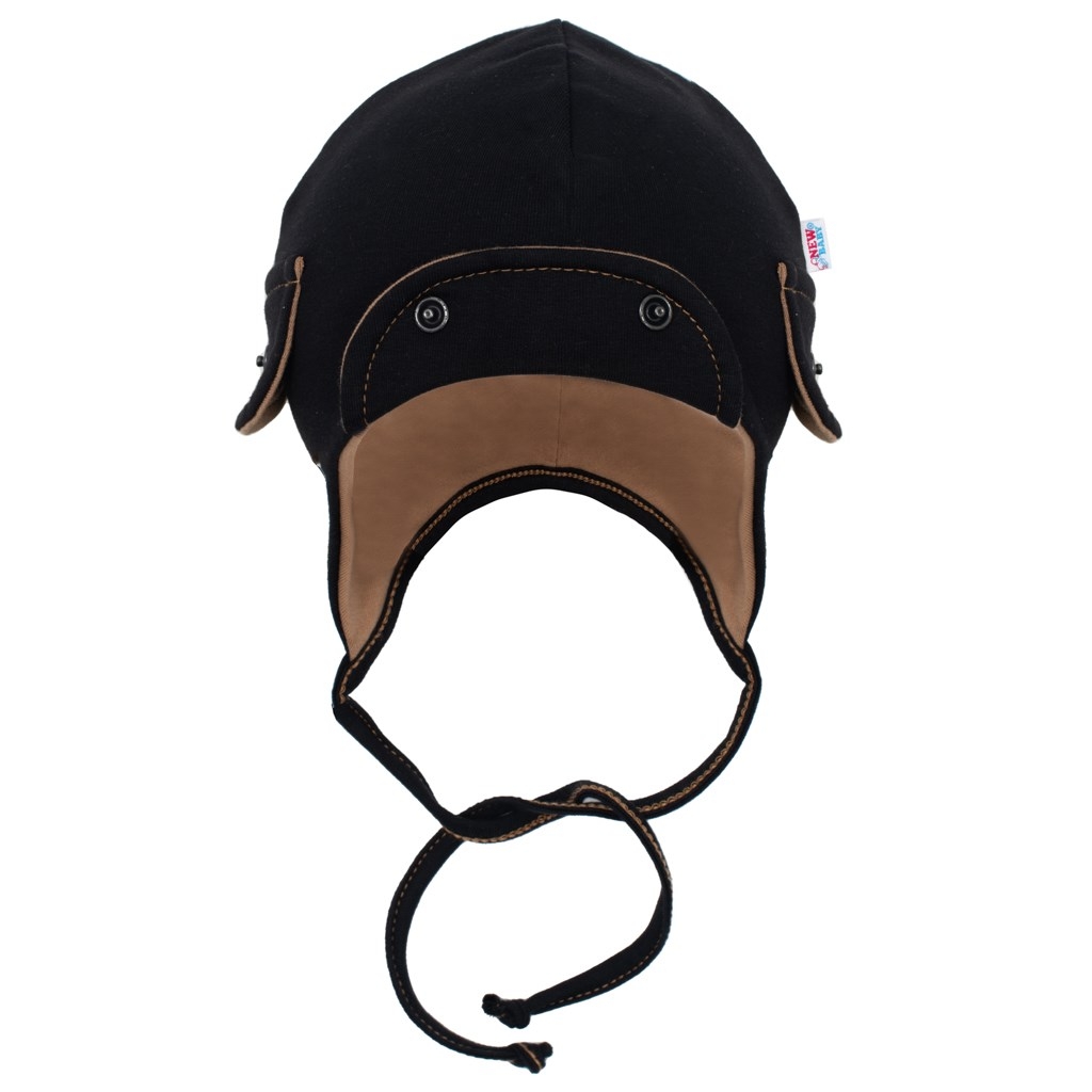 New Baby Jarní kojenecká čepička  Special One černá, vel. 68 (4-6m)