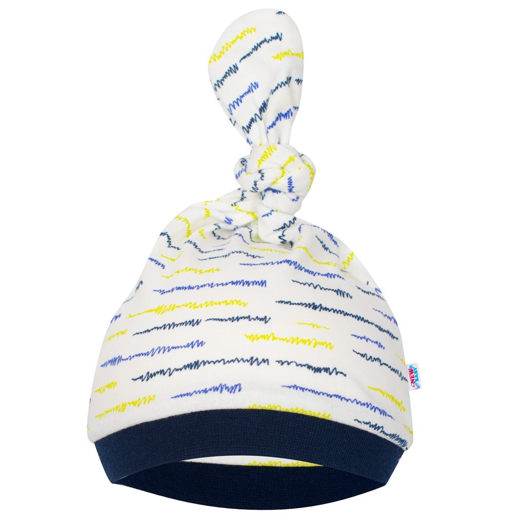 New Baby Kojenecká bavlněná čepička  Summertime kluk, vel. 80 (9-12m)