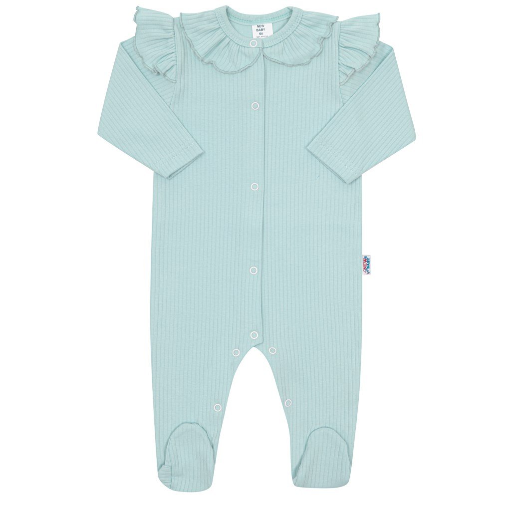 New Baby Kojenecký bavlněný overal Stripes ledově modrá, vel. 80 (9-12m)