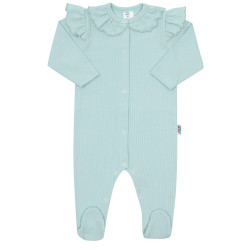 New Baby Kojenecký bavlněný overal Stripes ledově modrá, vel. 80 (9-12m)