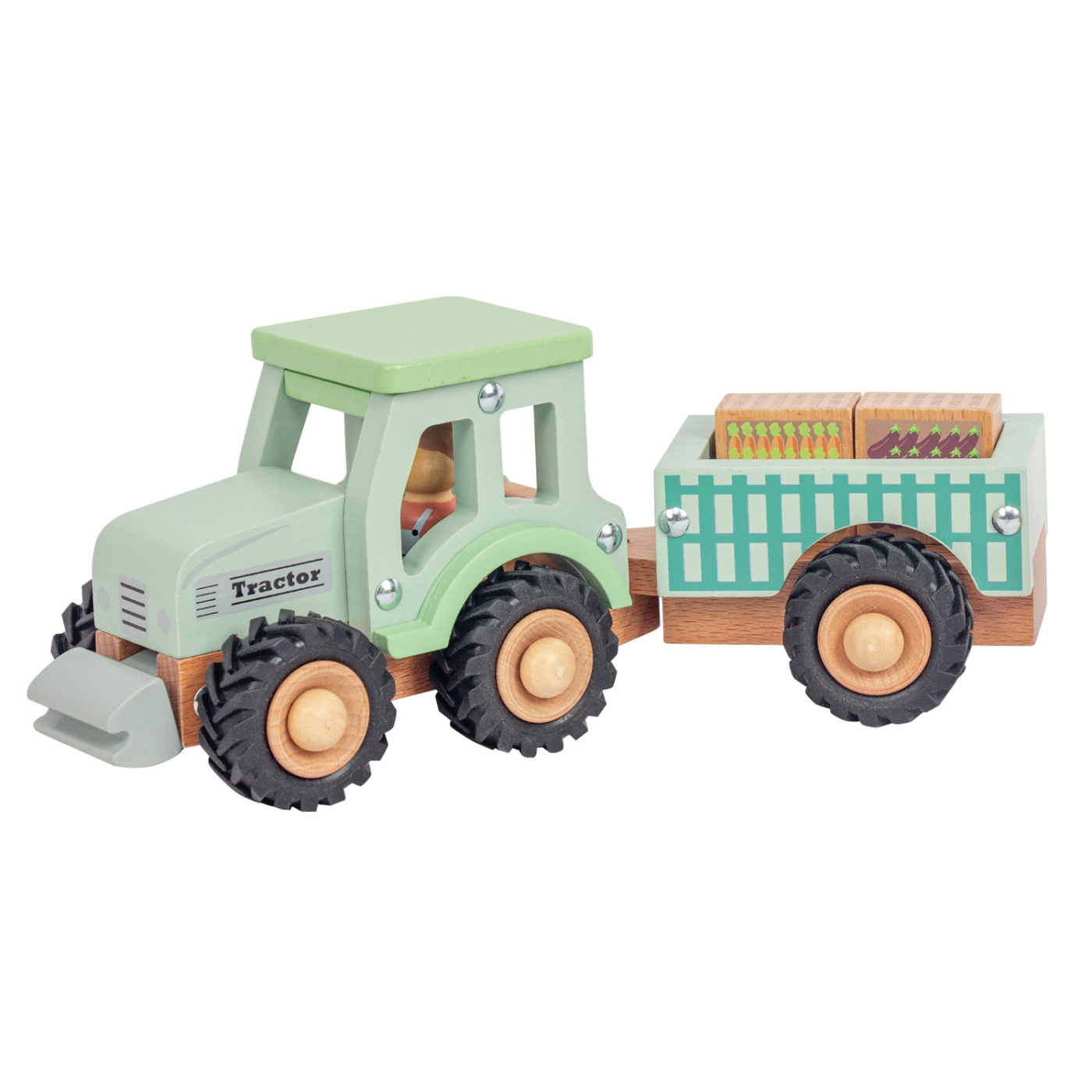 New Classic Toys Traktor s valníkem a nákladem