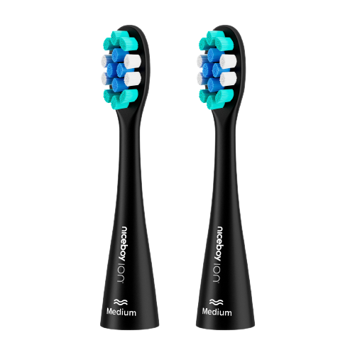 NICEBOY Náhradní hlavice ION Sonic Medium black 2 ks