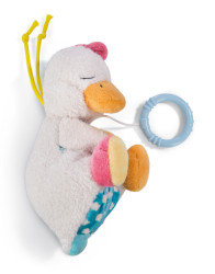 Nici Plyš Husa Gilli spící na zavěšení s hracím strojkem,20cm