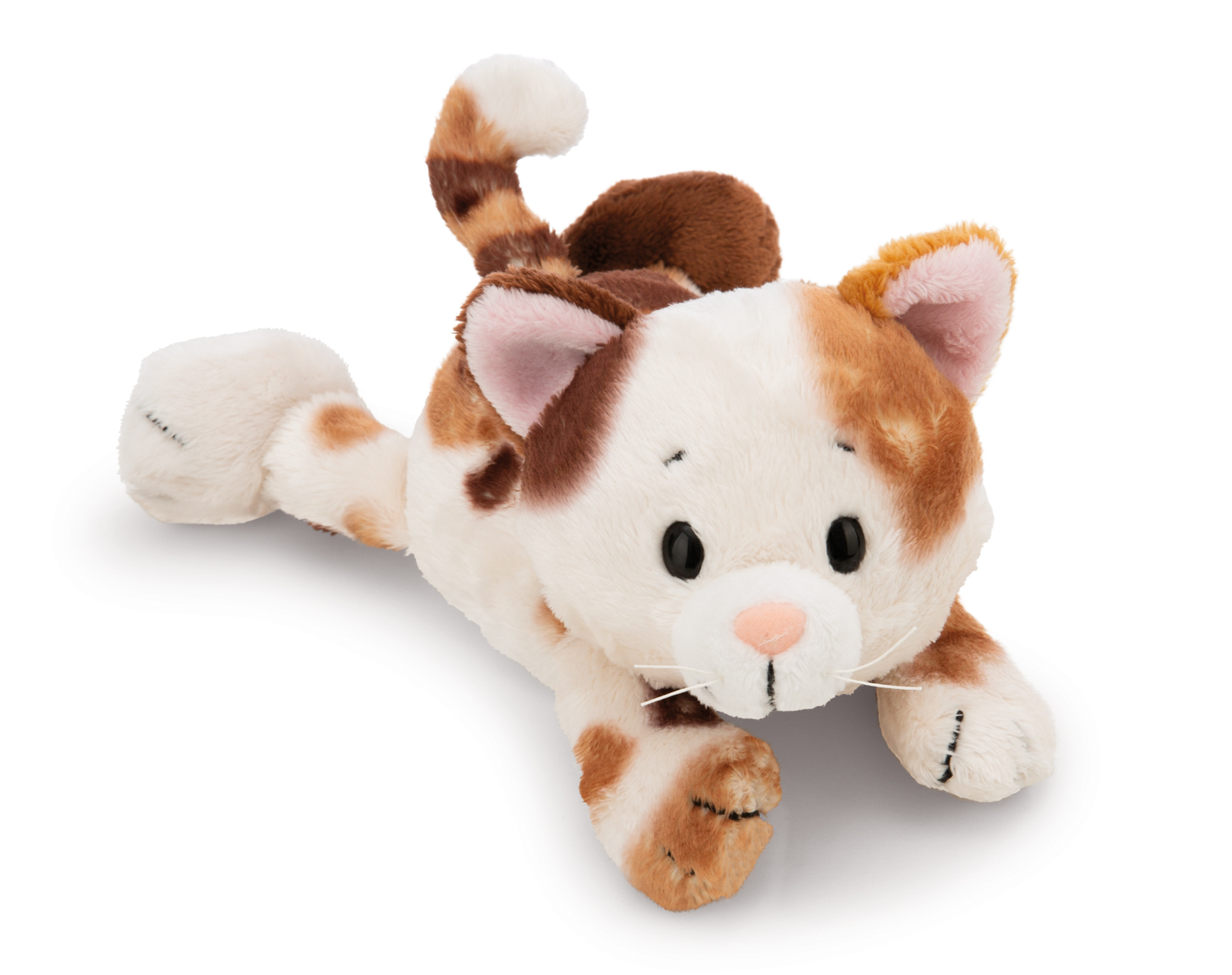 Nici Plyš Kočka tříbarevná 20cm, ležící GREEN