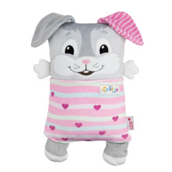 Nici Plyšová hračka Zajíček růžový Cosidoos 30 x 20 x 11 cm, oboustranný motiv