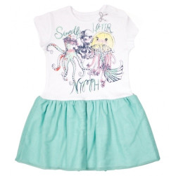 Nicol Dětské šaty , Mořská víla - zeleno/bílé, vel. 122