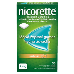 NICORETTE Freshfruit 2 mg Léčivá žvýkací guma 30 kusů