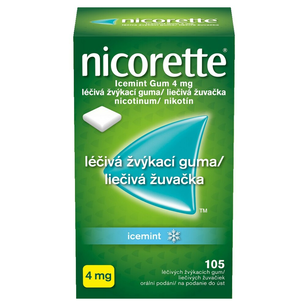 NICORETTE Icemint 4 mg Léčivá žvýkací guma 105 kusů