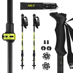 NILS  Automatické trekingové hole TK8608 žluto-černé