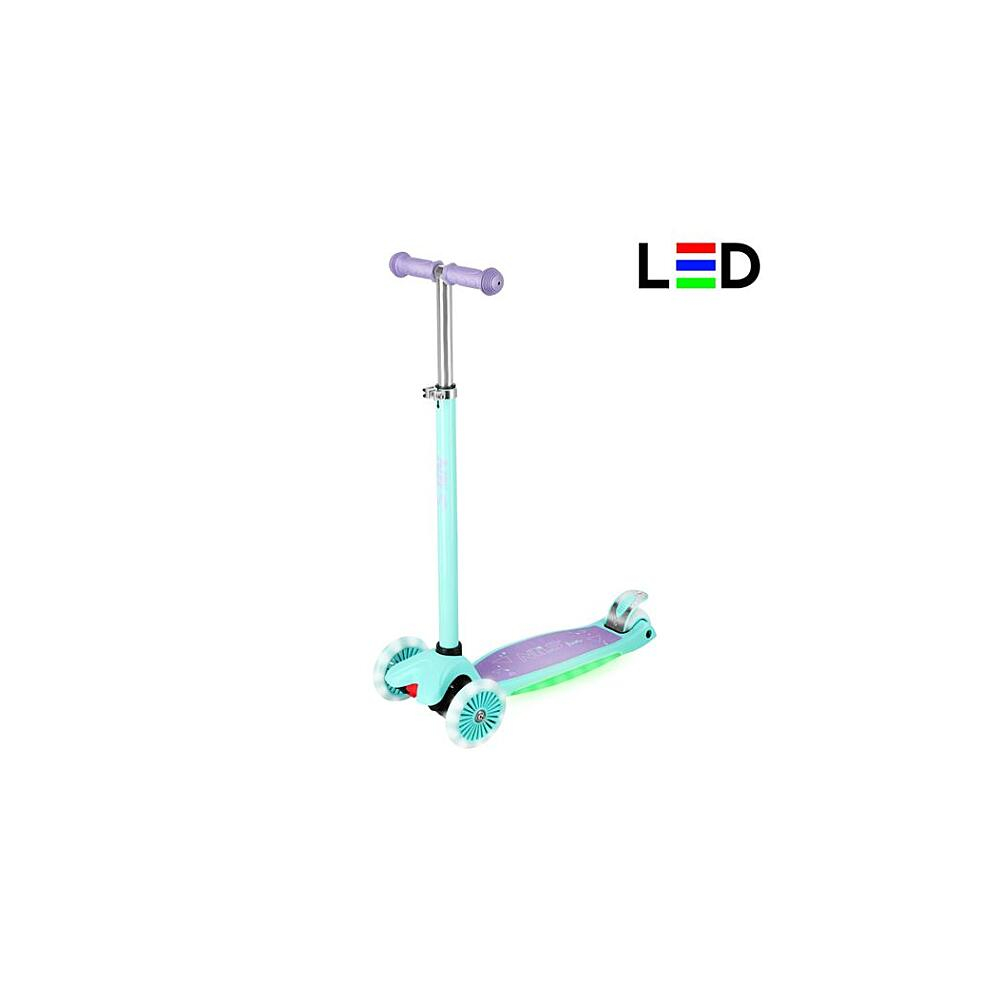 NILS Fun dětská tříkolová koloběžka HLB1310 s led fialová