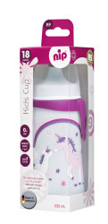 nip Kids cup láhev s pítkem PP, 330ml, holka