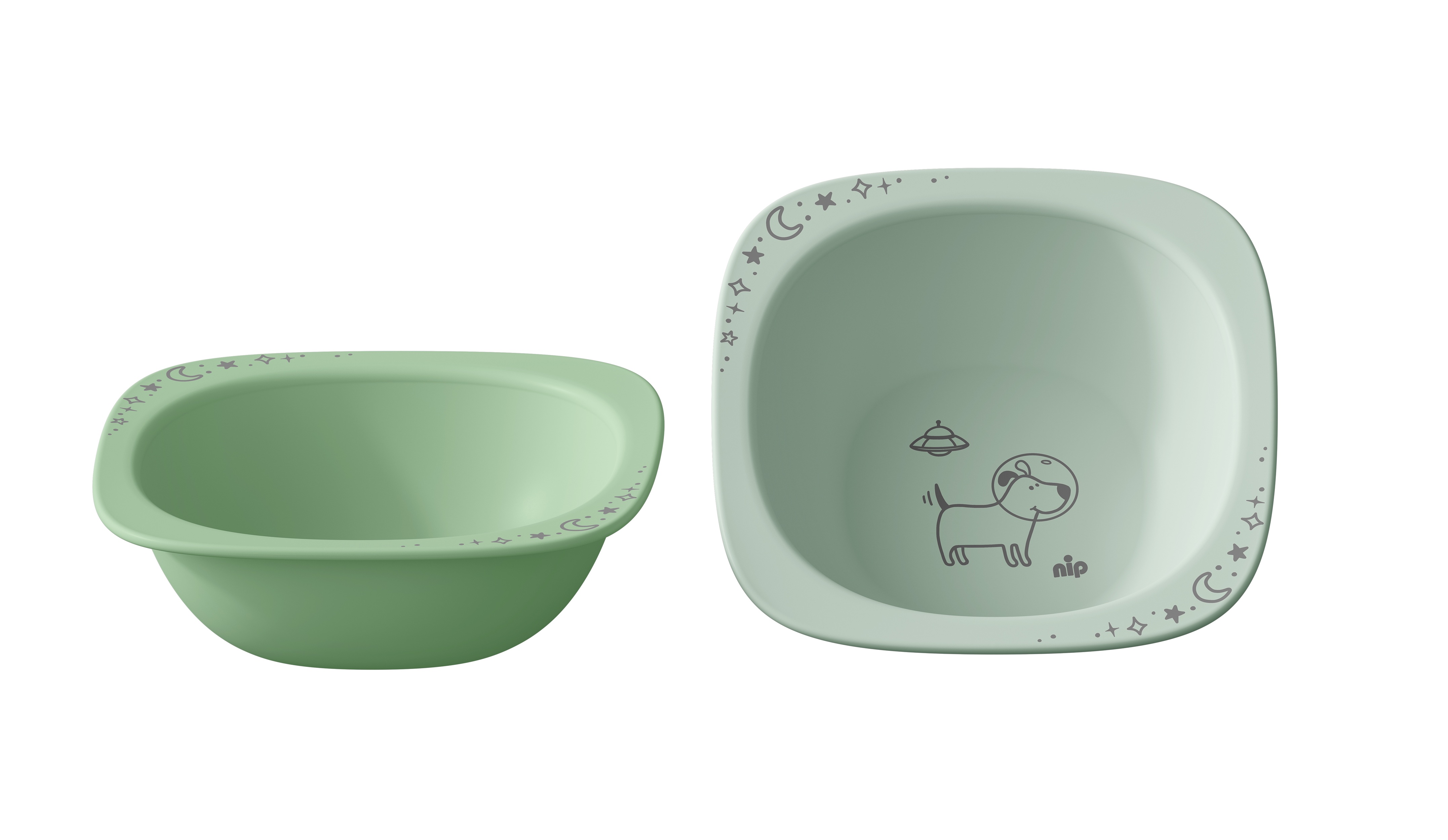 nip NATURE line miska, 4m+, 2ks, green