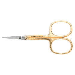 NIPPES SOLINGEN Nůžky na kůži zahnuté zlacené 9 cm