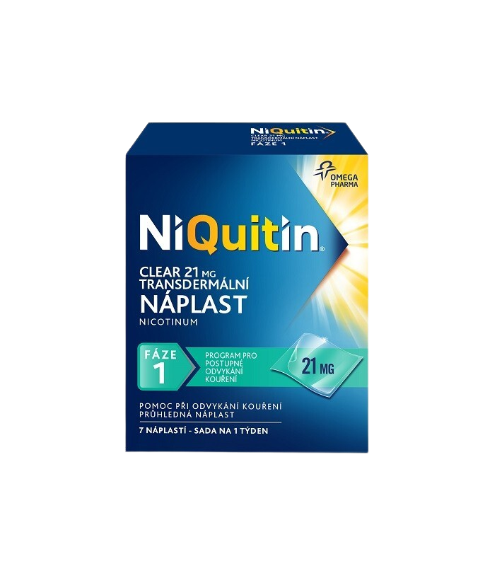 NIQUITIN Clear - Fáze 1 Nikotinové náplasti 7 x 21 mg