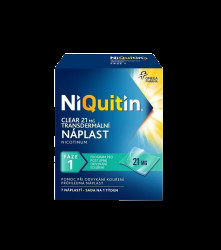 NIQUITIN Clear - Fáze 1 Nikotinové náplasti 7 x 21 mg