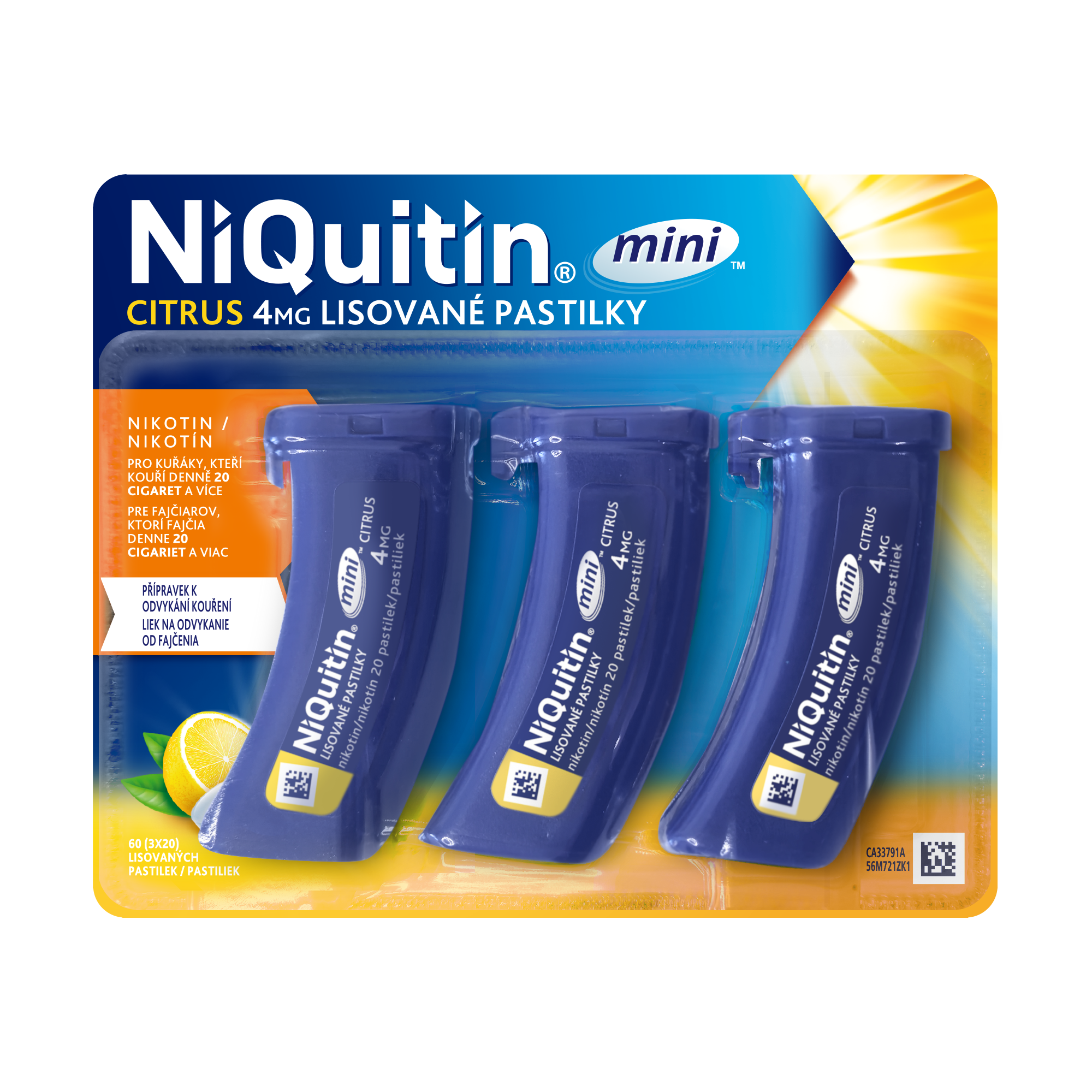 NIQUITIN Mini Citrus 4mg lisovaná pastilka 60 pastilek