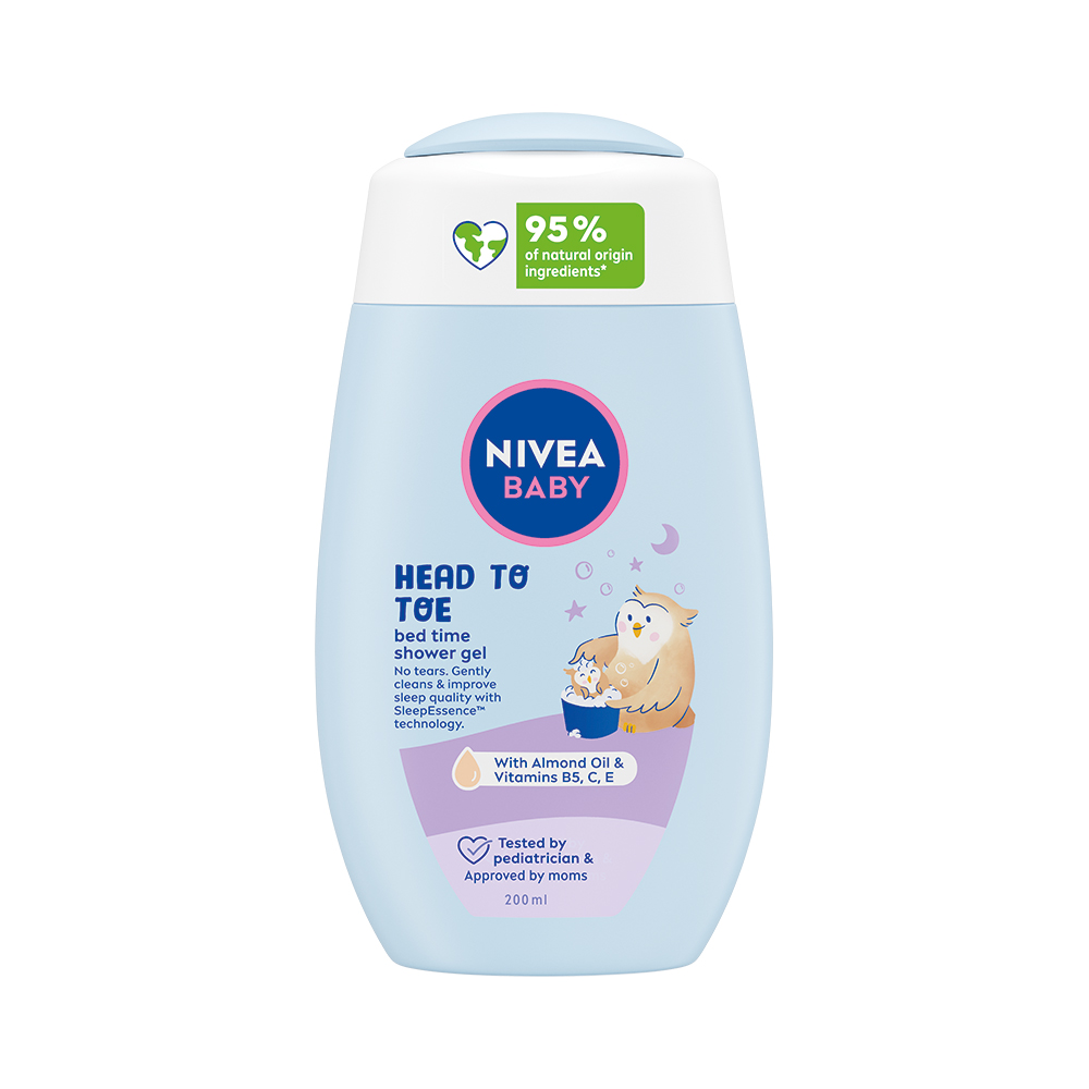 Nivea baby Bed Time sprchový gel pro celé tělo a vlásky 200 ml