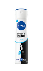 Nivea Black & White Invisible Pure antiperspirant ve spreji pro ženy 150 ml