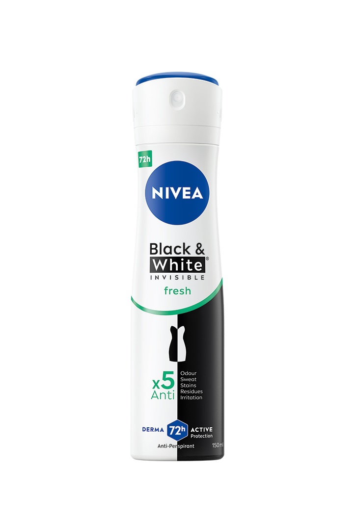 Nivea Black&White Invisible Fresh antiperspirant sprej 150 ml