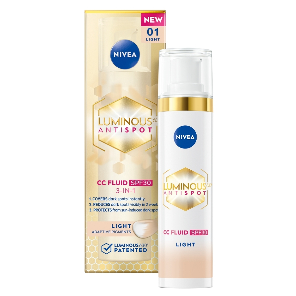 NIVEA CC krém Cellular Luminous světlý 40 ml, Určené (na): Hydratace, Druh zboží: Pleťový krém, Objem (ml): 40 ml, Klíčová vlastnost: Hydratační