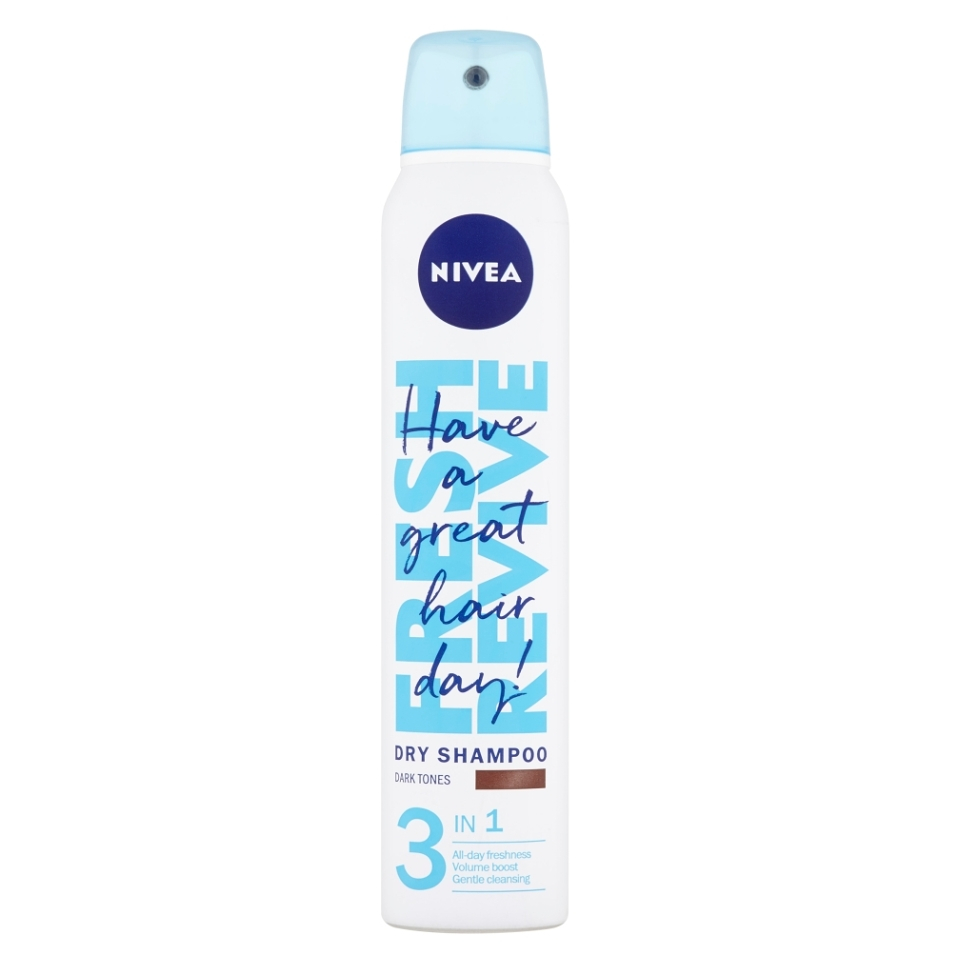 NIVEA Fresh Revive Suchý šampon pro tmavé vlasy 200 ml
