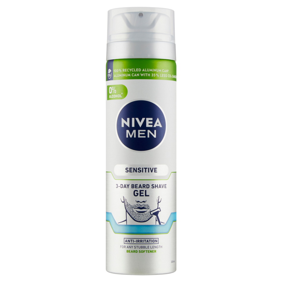 NIVEA Men Sensitive Gel na holení na 3denní strniště 200 ml