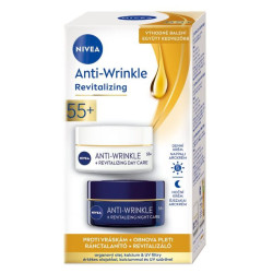 NIVEA Obnovující denní a noční krém proti vráskám 55+ 2x 50 ml