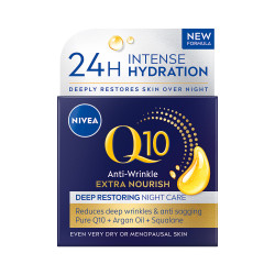 Nivea Q10 Anti-Wrinkle Extra Nourish Výživný noční krém 50 ml