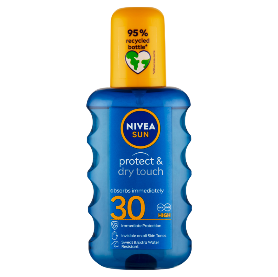 NIVEA Sun Protect & Dry Sprej na opalování SPF30 200 ml