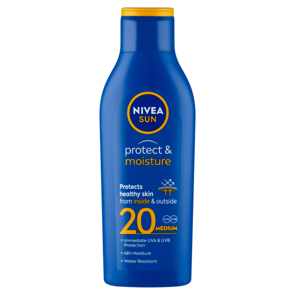 NIVEA Sun Protect & Moisture Mléko na opalování SPF20 200 ml