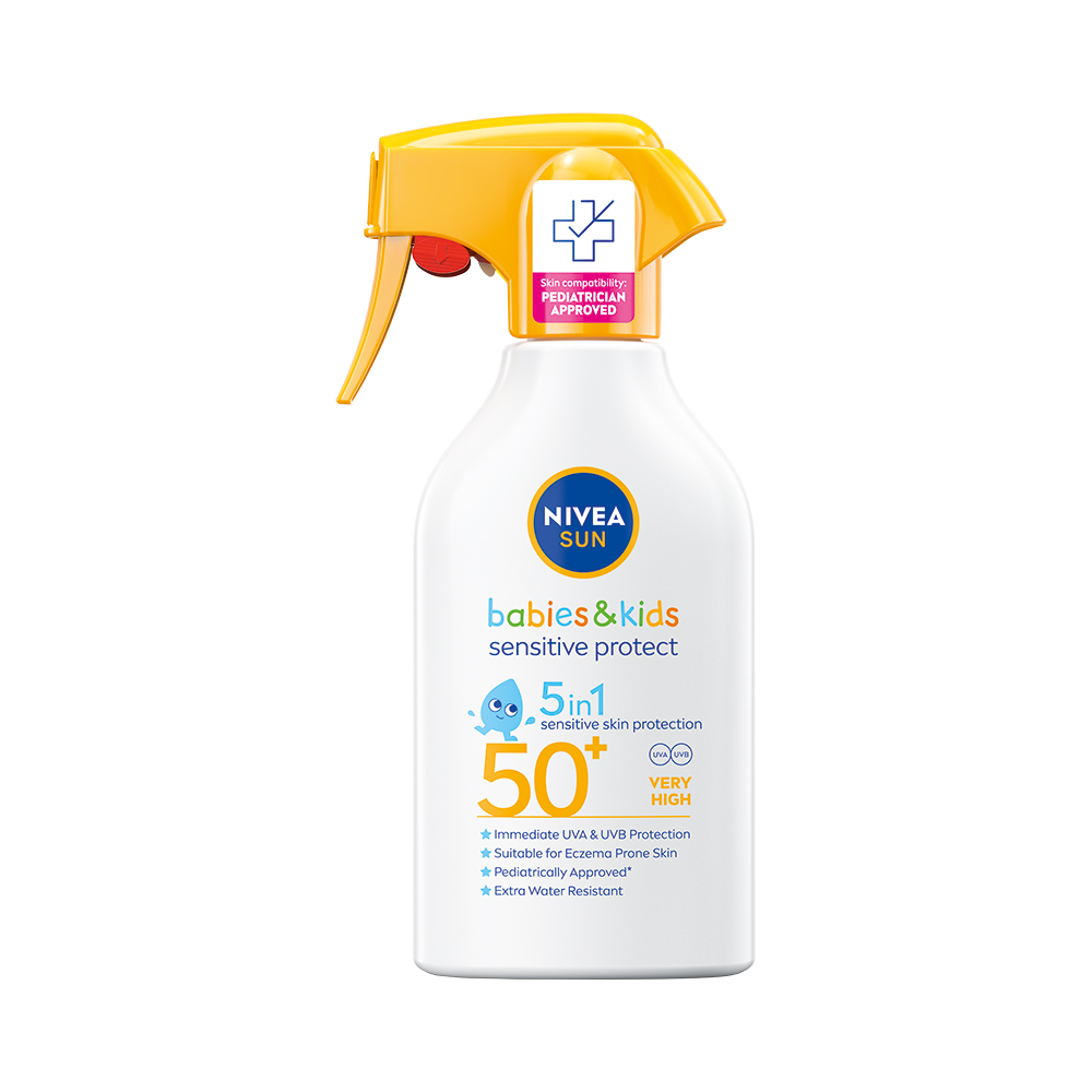 Nivea SUN Sensitive OF50+ dětský opalovací sprej 270 ml
