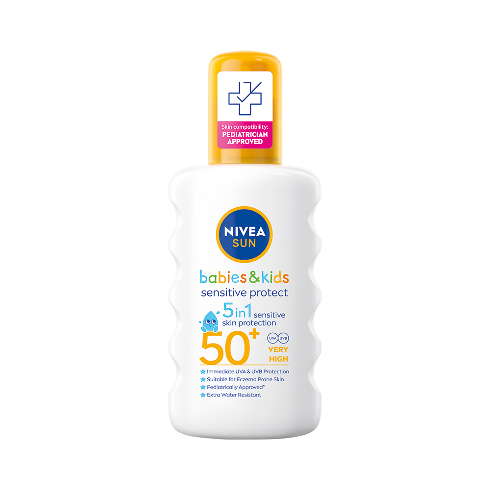 Nivea SUN Sensitive OF50+ dětský opalovací sprej 200 ml