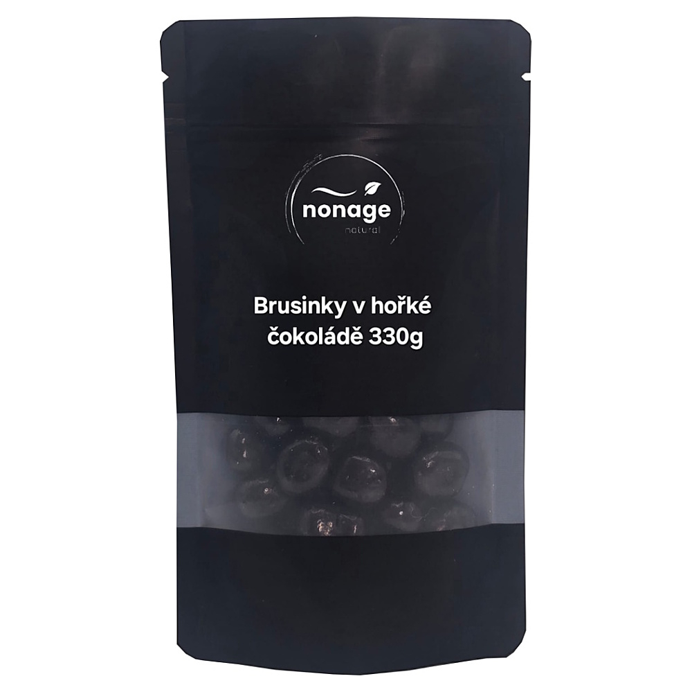 NONAGE Brusinky v hořké čokoládě 330 g