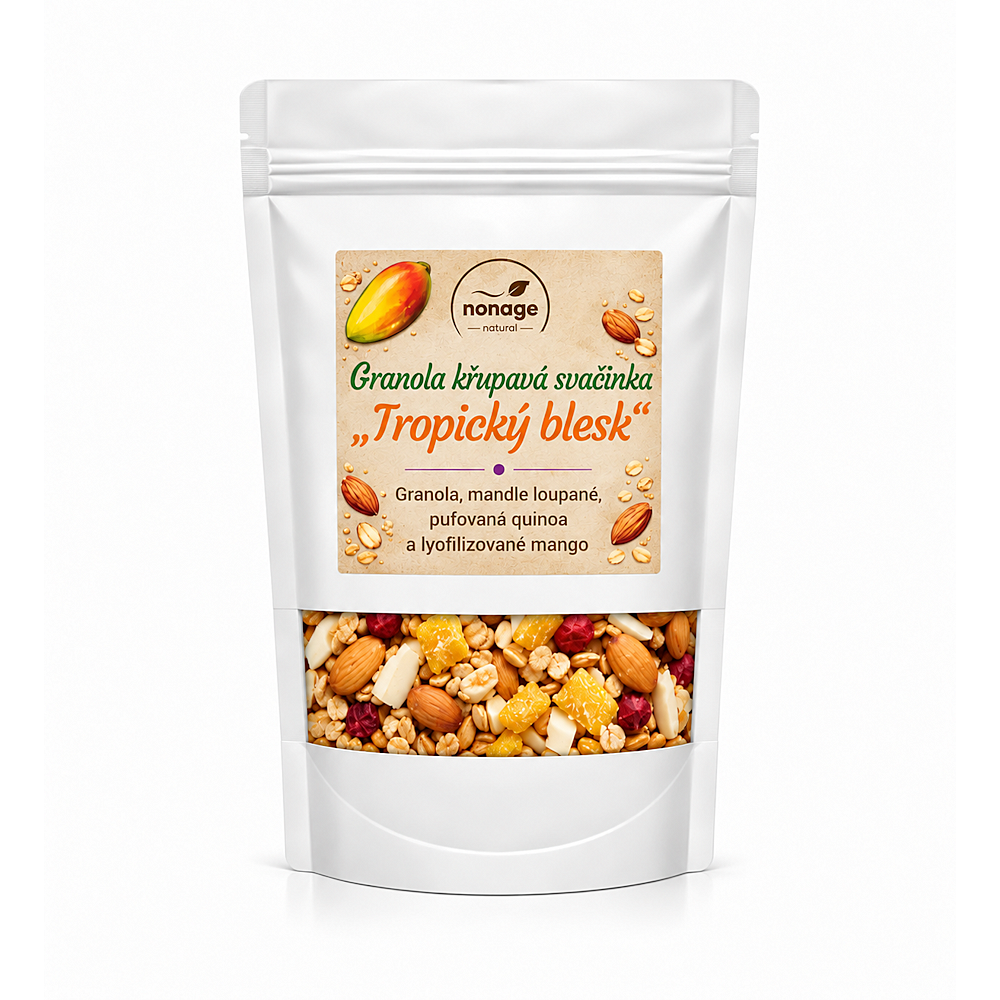 NONAGE Granola Křupavá svačinka tropický blesk 400 g