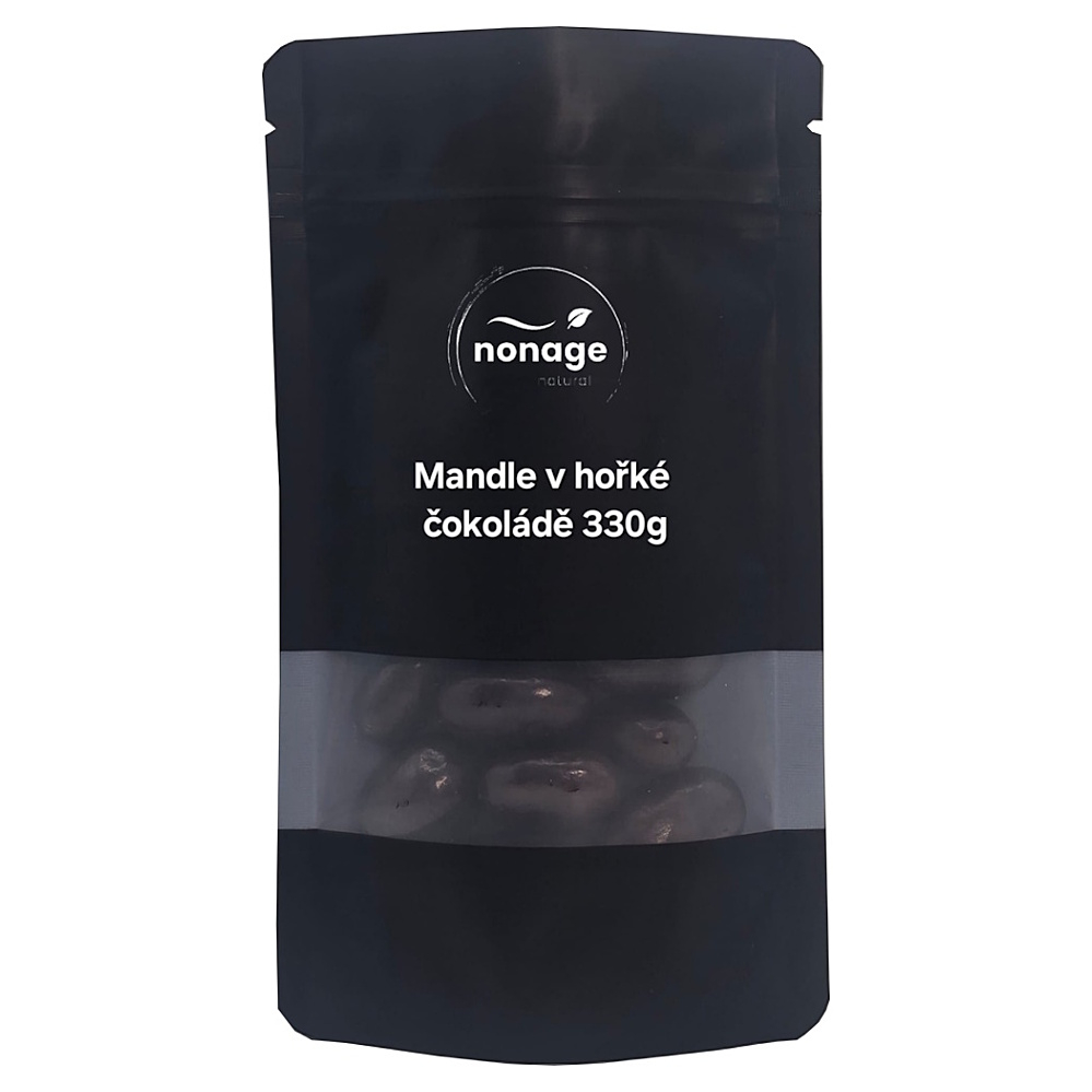 NONAGE Mandle v hořké čokoládě 330 g