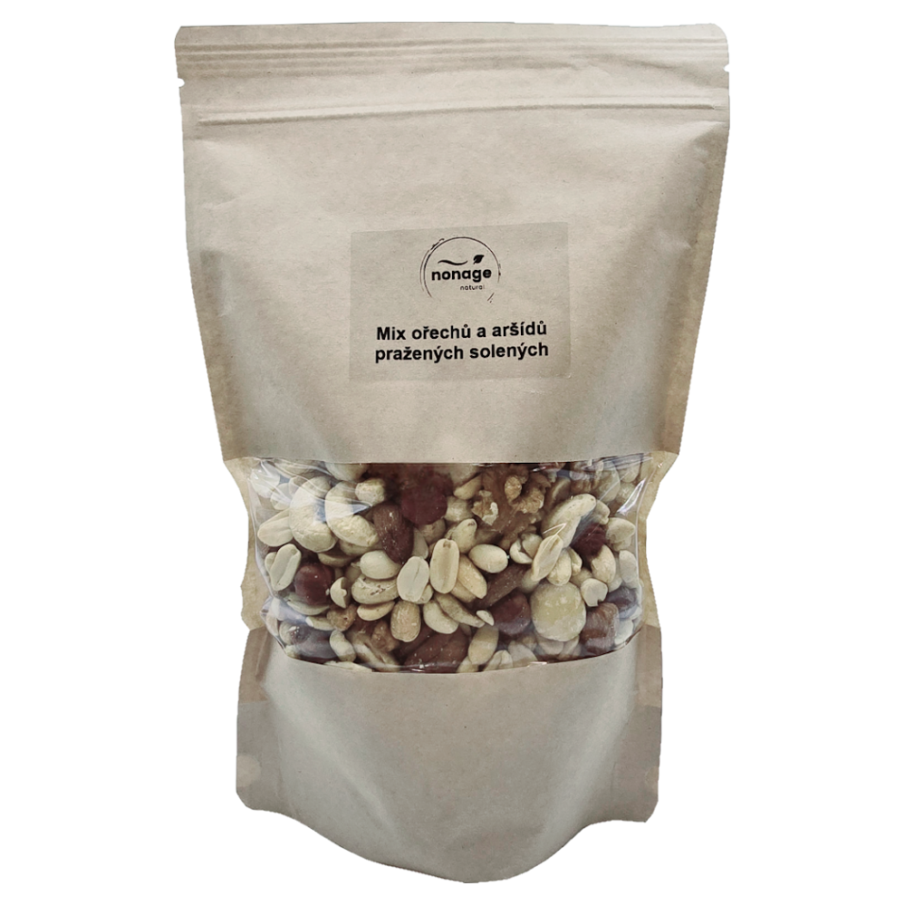 NONAGE Mix ořechů a arašídů pražených solených 750 g
