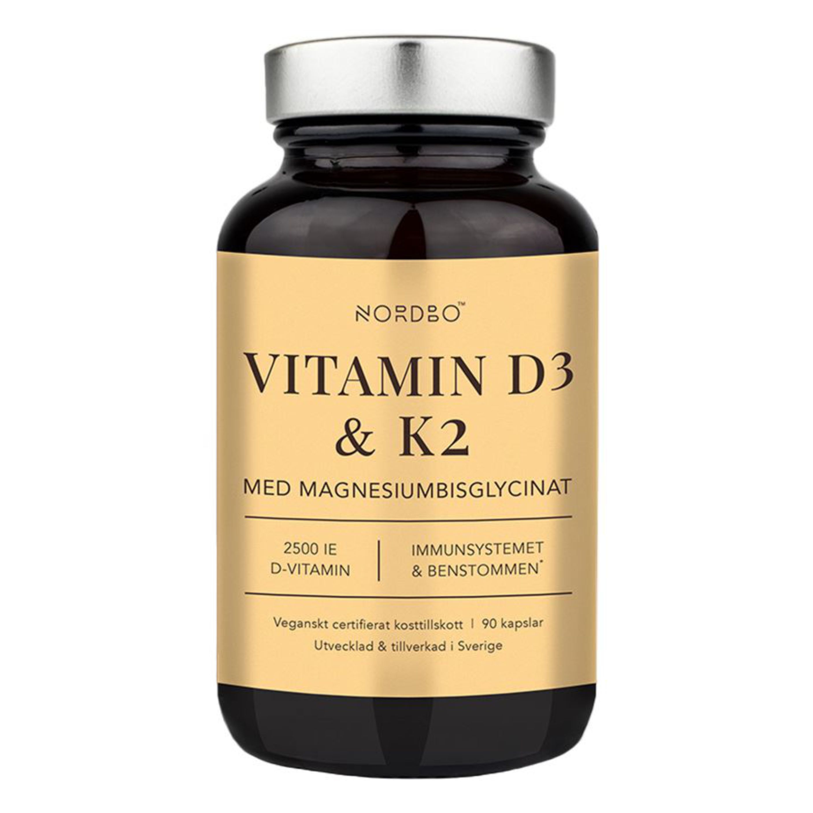 Nordbo Vitamin D3 & K2 & Magnesium 90 kapslí