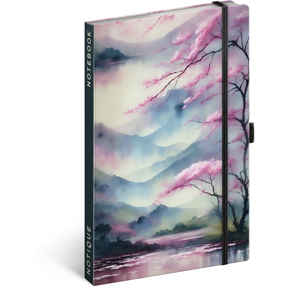 NOTIQUE Notes Sakura, linkovaný 13 × 21 cm