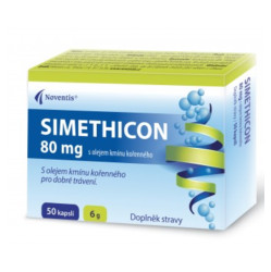 NOVENTIS Simethicon 80 mg s olejem kmínu kořenného 50 kapslí