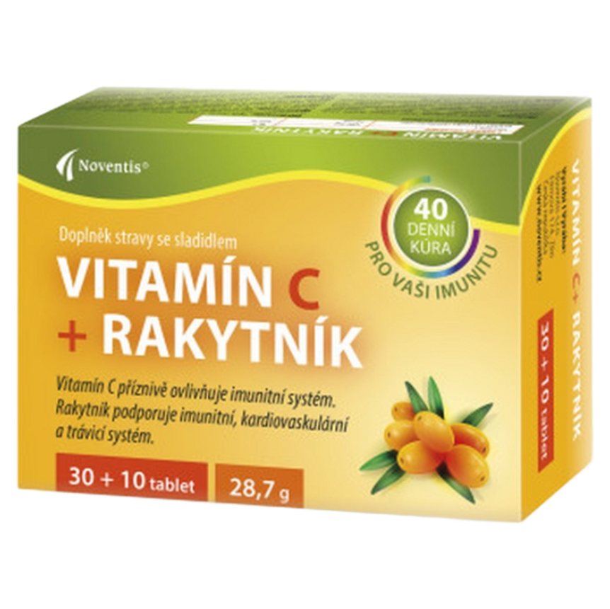 NOVENTIS Vitamín C + Rakytník 30+10 tablet